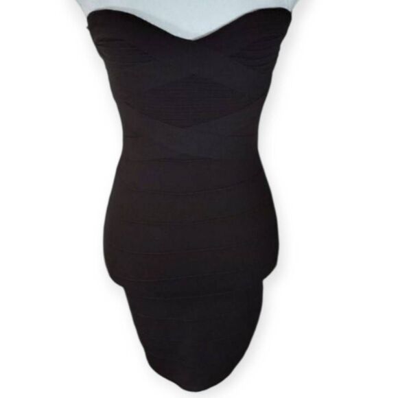 FOTEVER 21 XXI BLACK BODYCON STRAPLESS DRESS SZ.S EUC. - Picture 1 of 7